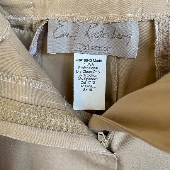 Emil Rutenberg Wide Leg Pants. Low Rise. Beige 10 - Picture 8 of 10